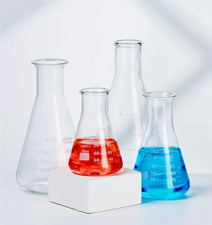 BKMAM Lab Glassware High Quality 50ml-10000ml Borosilicate Glass Erlenmeyer Flask Conical Flask With Graduations