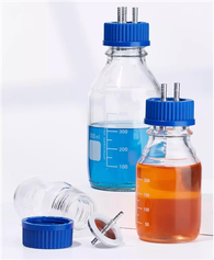 Prozorna steklena steklenica za ponovno polnjenje fermentorja Pokrovček iz železa iz nerjavečega jekla v steklenico s tekočimi reagenti